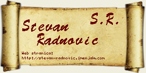 Stevan Radnović vizit kartica